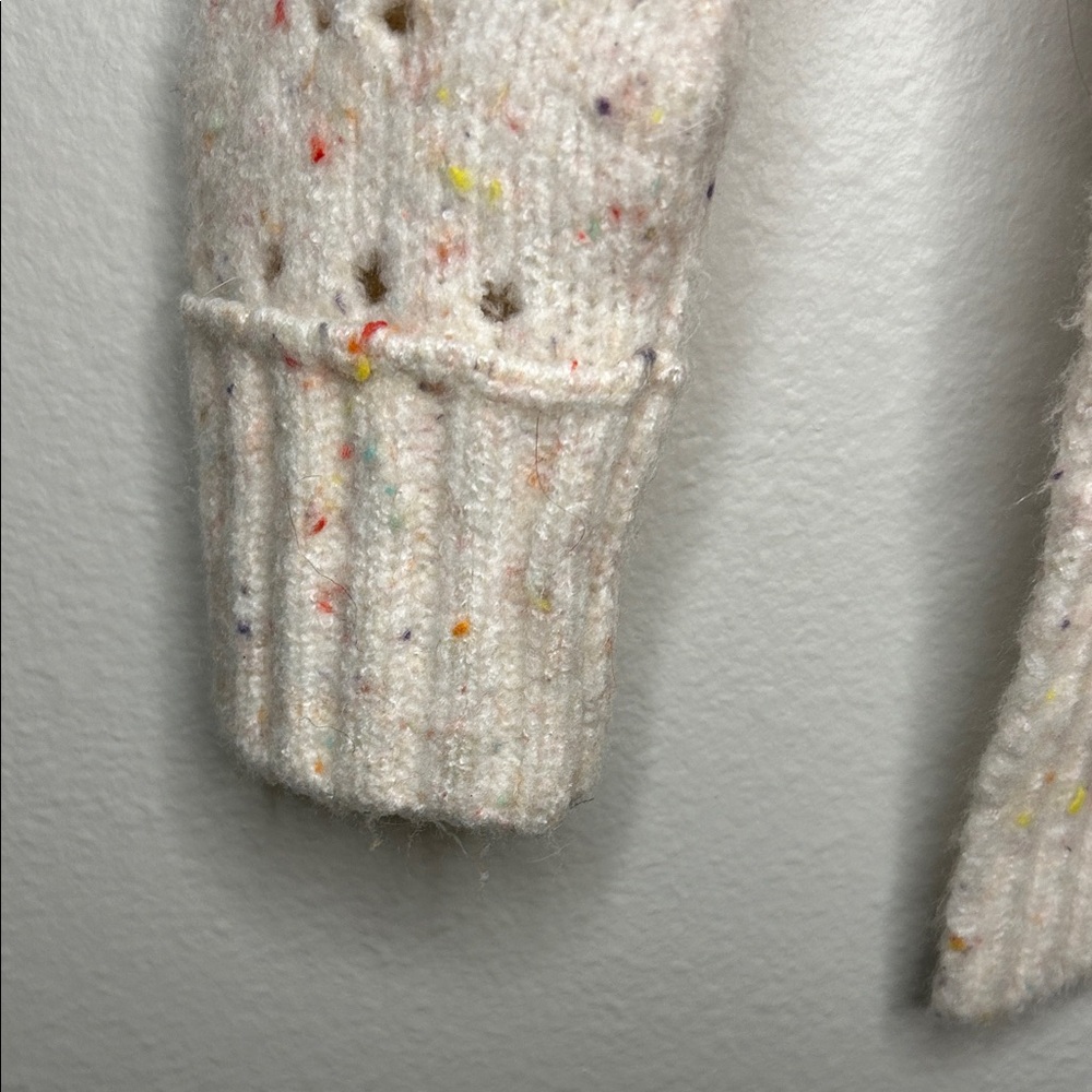 Sundance Cream V-Neck Rainbow Speckled Sweater - Picture 3 of 7
